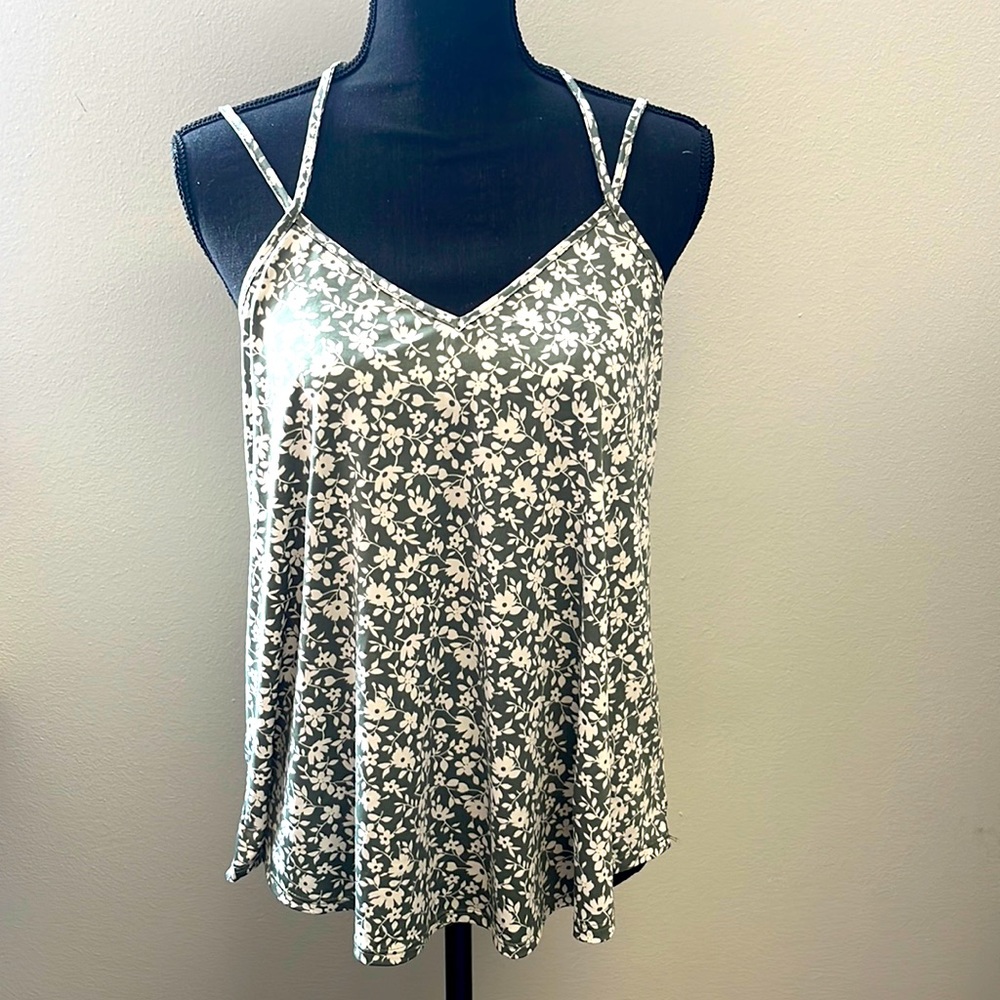 Papermoon Floral Sage Green Tank